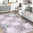 Modern/Abstract Gray Machine Washable Non-Slip Area Rug