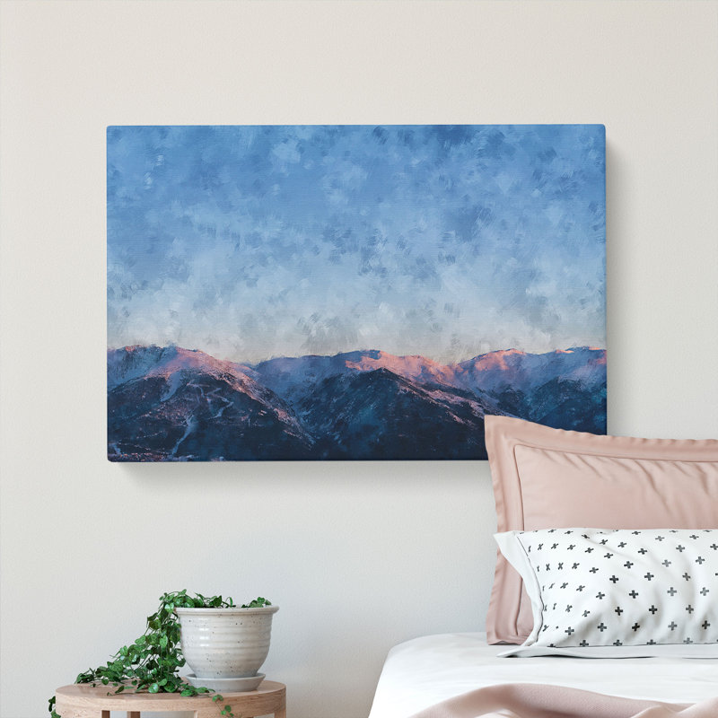 Mountain Horizon In France - Wrapped Canvas, 45cm H x 76cm W x 4cm D