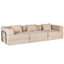Canapé à compression, canapé-lit convertible au sol avec structure de forme fixe, canapé modulaire désossé, aucun assemblage requis, tissu chenille, pour la chambre du salon-13920634