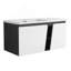 Meuble-lavabo flottant mural avec lavabo simple et porte d'armoire à fermeture en douceur-1463845056