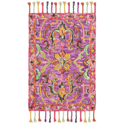 Tapis mauve en laine noué à la main Ferrera