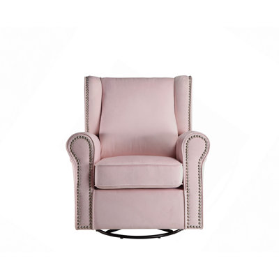 Fabric Glider Chair With Swivel