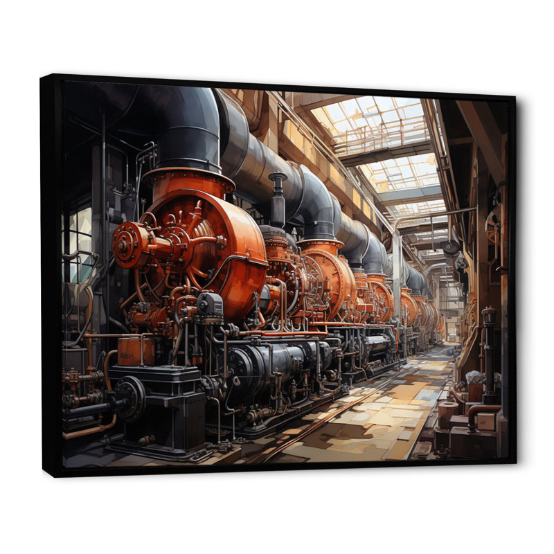 «Power Plants Powerful Energies III» sur toile, 12" H x 20" W, Cadre flottant noir