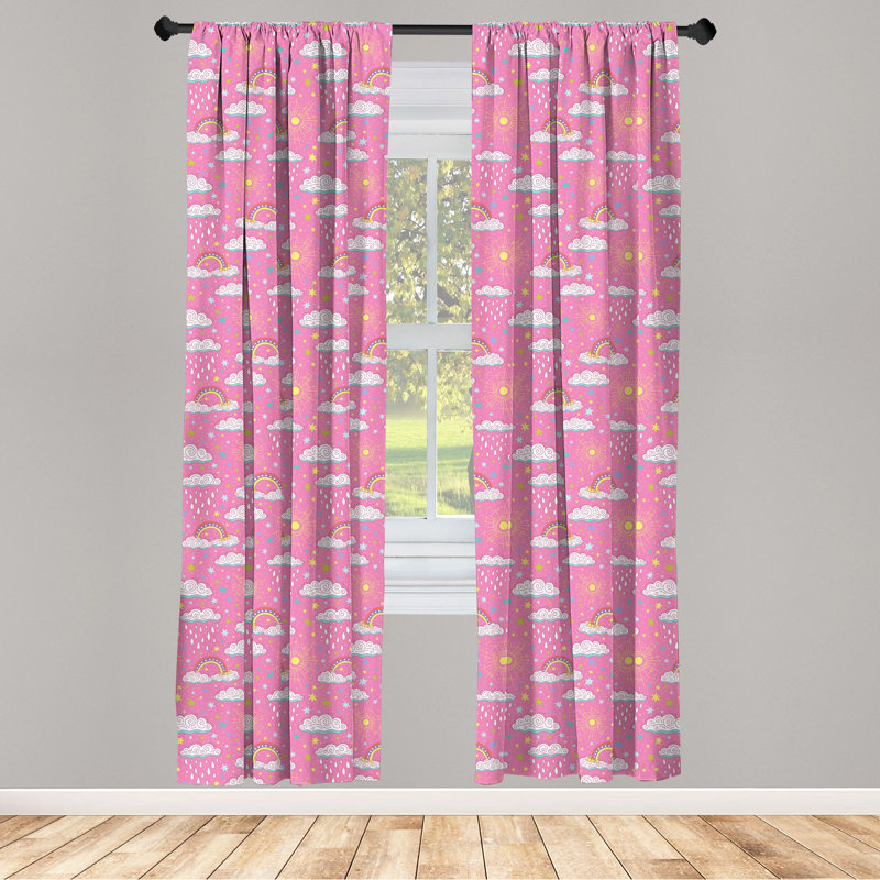 Panneau de rideau semi-diaphane avec passe-tringle Rain, 28 po x 95 po