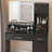 Vanity Desk with LED Mirror, Large Drawer, and 3-Tier Storage Shelf  3 Lighting Modes-1093304662