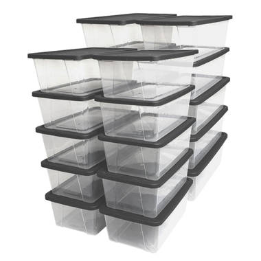 Homz 15.5 Quart Heavy Duty Clear Plastic Stackable Storage Containers &  Reviews