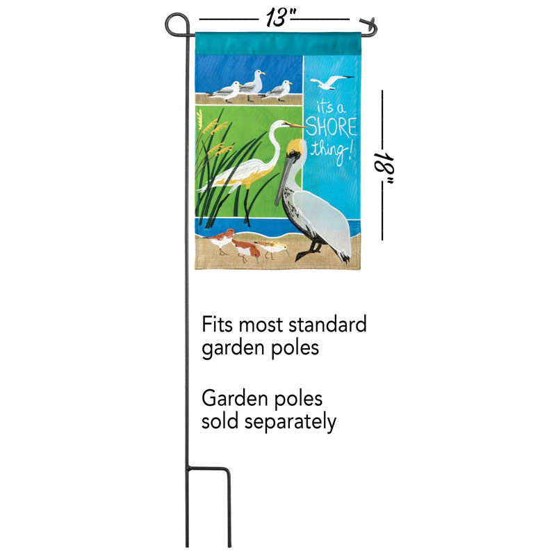 Coastal Birds Double-Sided Polyester Garden Flag 13" x 18"