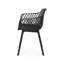 Chaise d'extérieur pour 2 personnes en polypropylène résistant aux intempéries, profondeur de 21,78 po, largeur, hauteur de 31,95 po, cadres de 11,25 lb et style moderne pour les repas, dans un style profond, large, haut, aux lignes épurées
