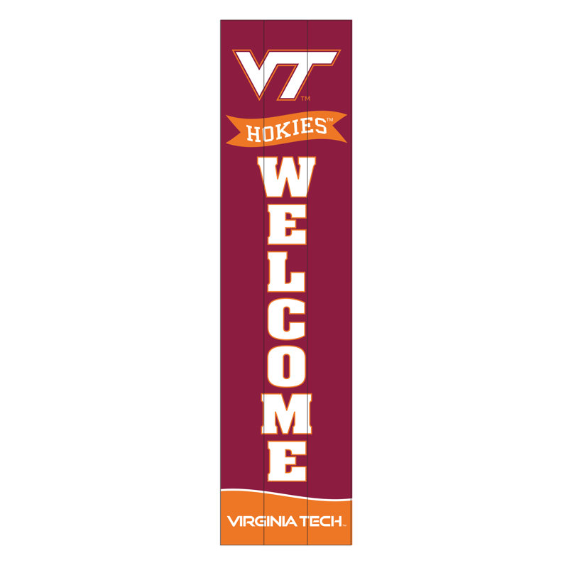 47" NCAA Wood Leaner Fan Wall Sign, NCAA Virginia Tech