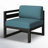 Smith Outdoor Left Arm Lounge Chair with Sunbrella Cushions-2119024173-2139381067