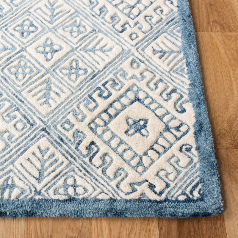 Crowell Hand Tufted Wool Geometric Rug, Runner 2'3" x 8'