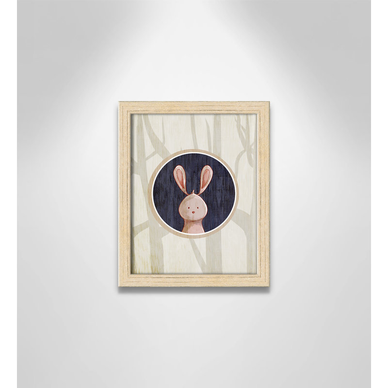«Juvenile Forest Animals», impression sur papier, H 10 po x l 8 po x P 1,18 po, Encadré de boîte beige