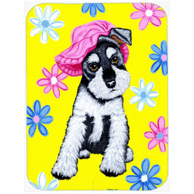 Planche à découper en verre à caroline cutie spring spring schnauzer