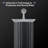10 Inch Rain Shower Head High Flow Stainless Steel Square Rainfall Shower Head High Pressure Design-103120327