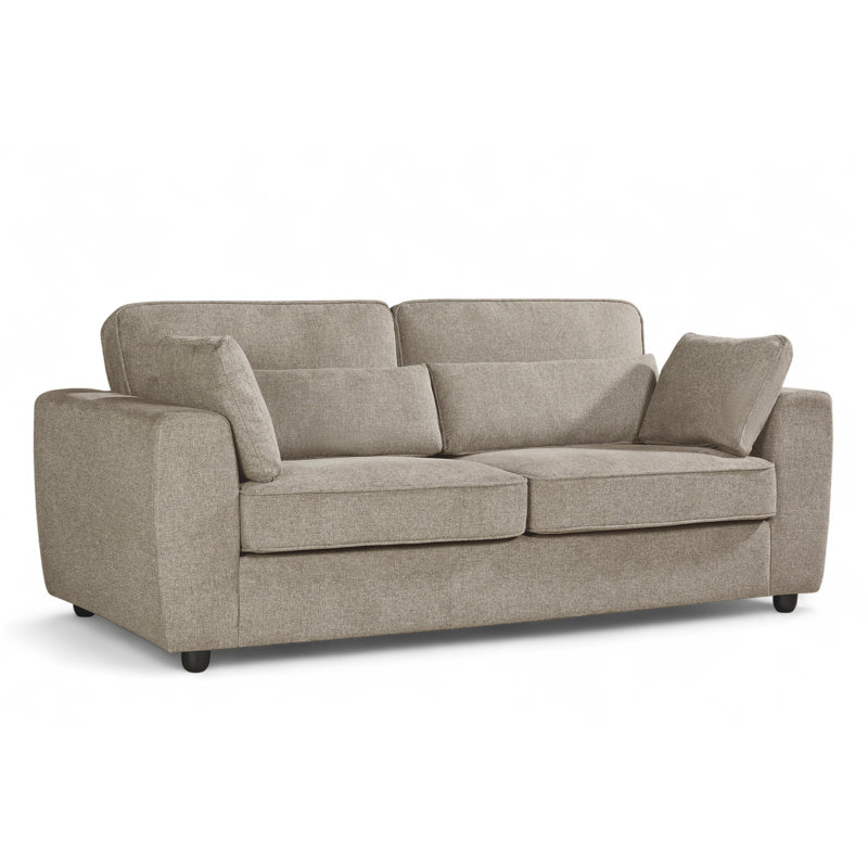 Chenille Sofa, Beige, 3