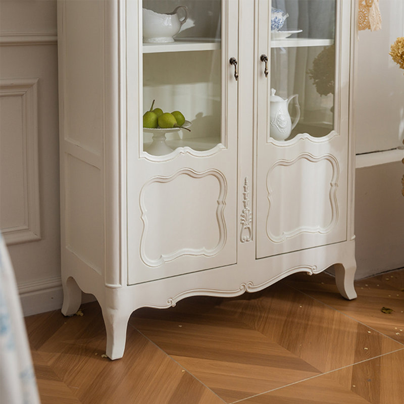 Vitrine élégante à double porte de style français