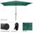 8 Piece Set Okemo Table w/6 Chairs 10"" Rectangular Umbrella (Green)-122721491-90674566