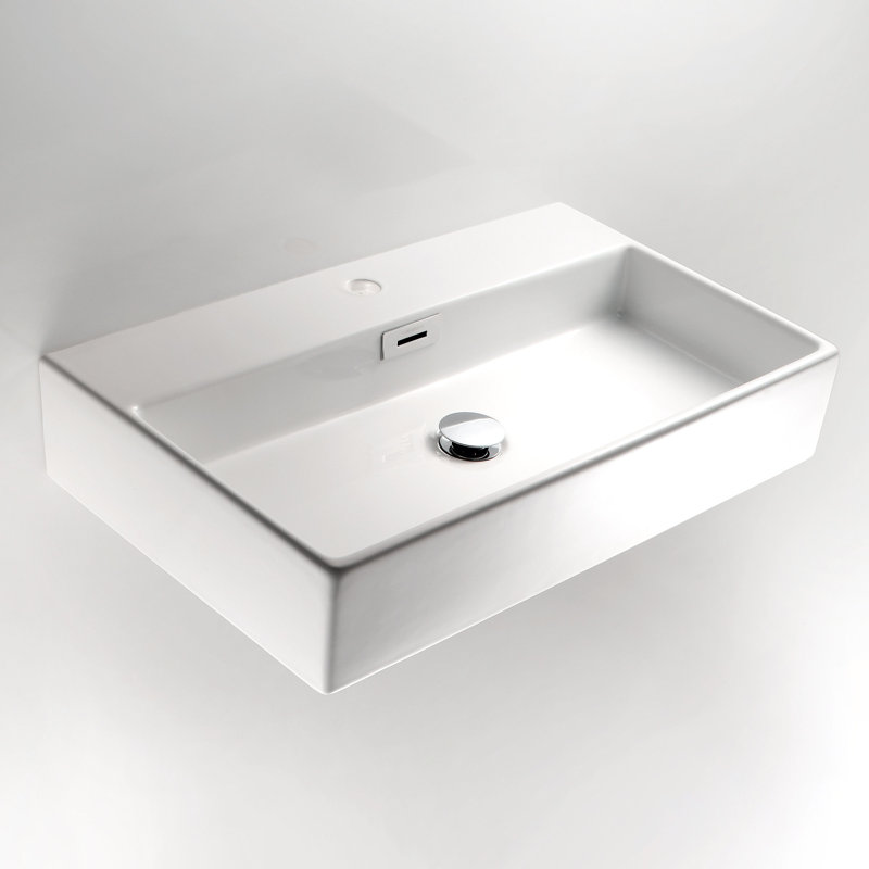 Quarelo 16.9'' L Bathroom Sink, Single Hole