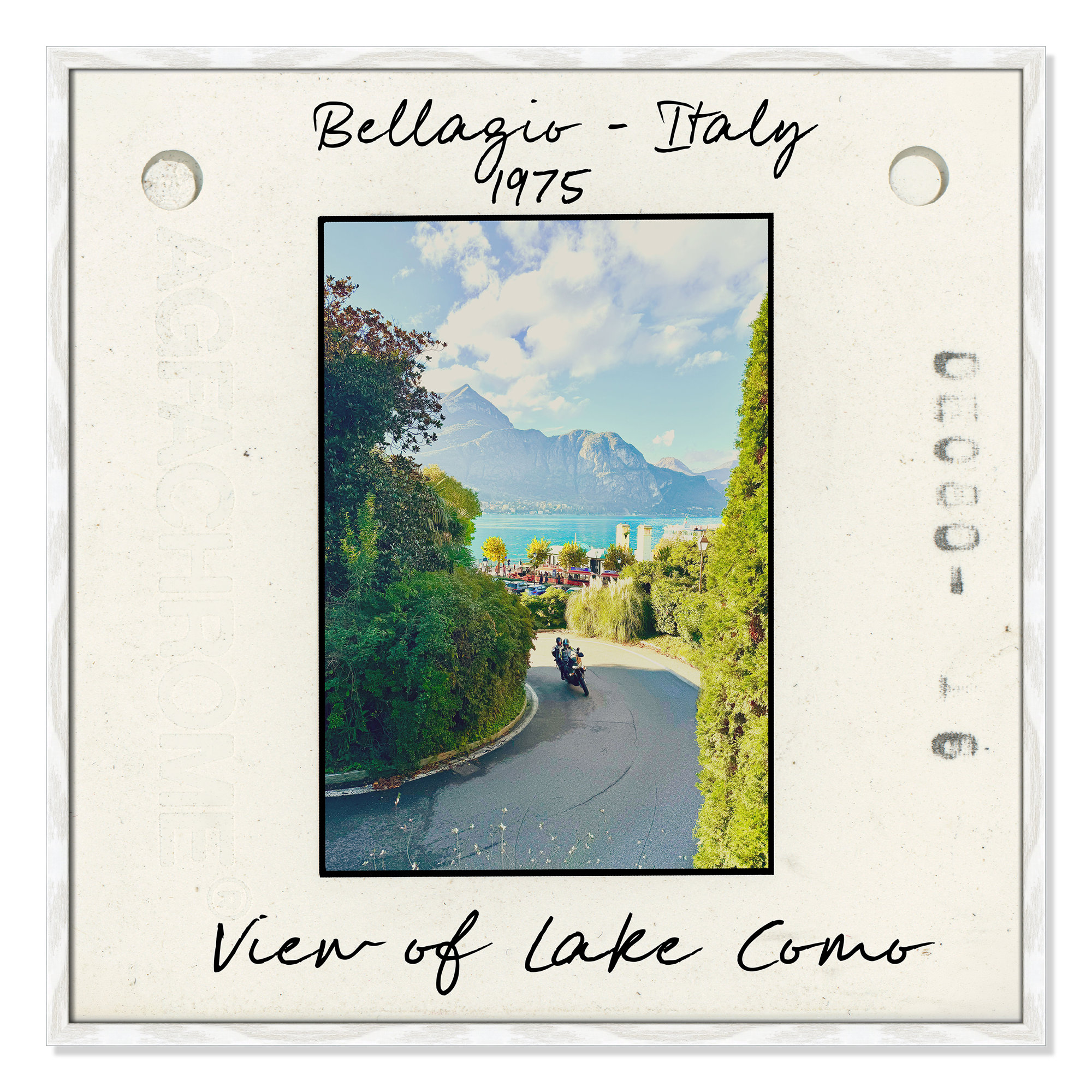 Belaggio, Italy - View of Lake Como Print by Susan Jill, White Single Picture Framed Paper, 32" H x 32" W x 0.75" D