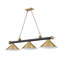 Luminaire suspendu linéaire 3 lumières Annaleisa-62758324-62758325