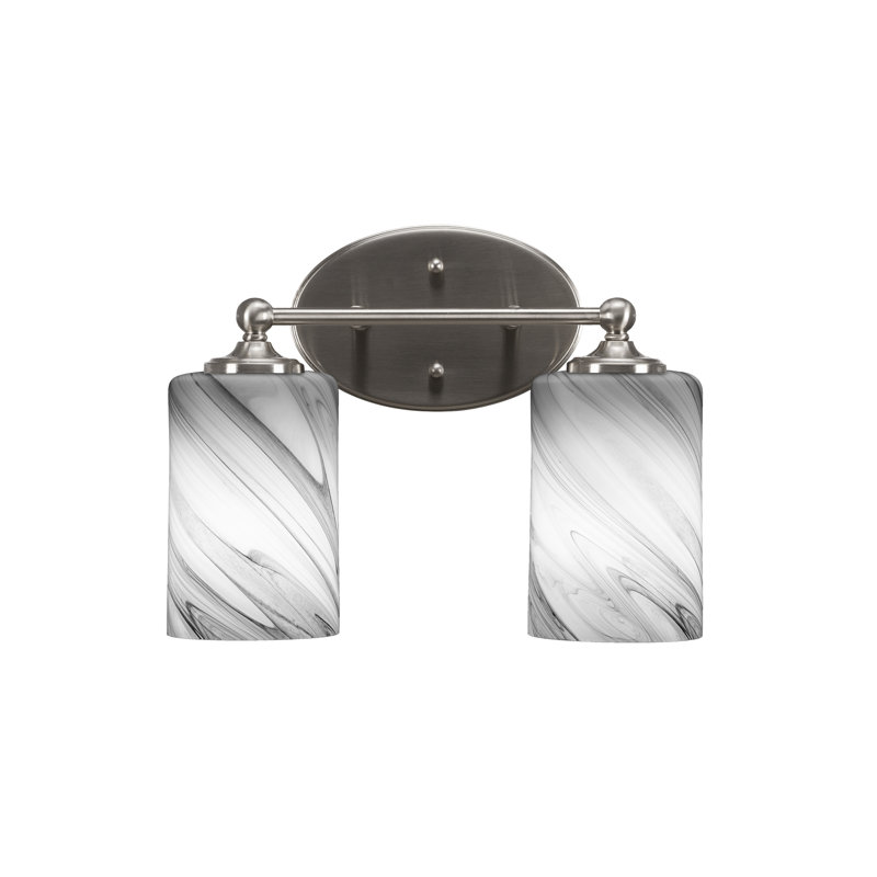 Barre d'éclairage de salle de bain Capri, Nickel brossé, 2