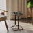 Modern Black Coffee Table, 11.8 x 20.5 x 11.8 inches | 100% Metal Construction, Assembled | Sleek Industrial Design for Home & Office, Durable and Stylish Accent Piece-56058619-56058618
