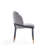 Flor Modern Twill Weave Upholstered Metal Dining Chair in Gray-90543817