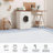 Modern Machine Washable Rug Bordered Design Non-Slip Low Pile Rubber Backing Area Rug for Living Room Bedroom Kitchen Dining Room-421405154