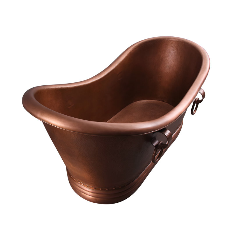 66'' x 32.12'' Soaking Copper Bathtub