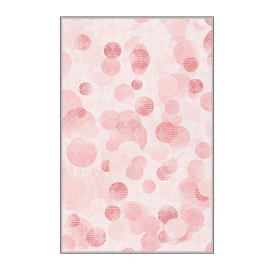 Tapis rose en polyester tissé à la machine Dayvonne