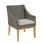 Frances Teak Patio Dining Chair with Cushion (Set of 2)