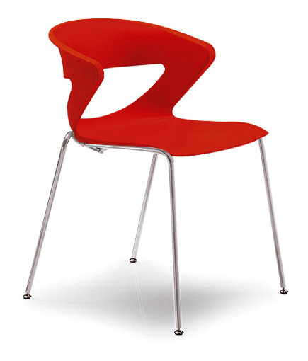 Chaise d'invité Kreature, rouge