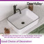 Lavabo vasque rectangulaire en céramique blanche moderne 19 "Ally