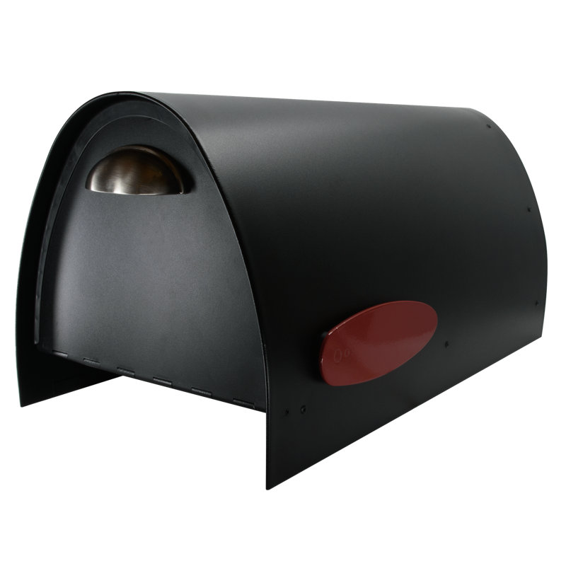 Large Black Stainless Steel Modern Postbox