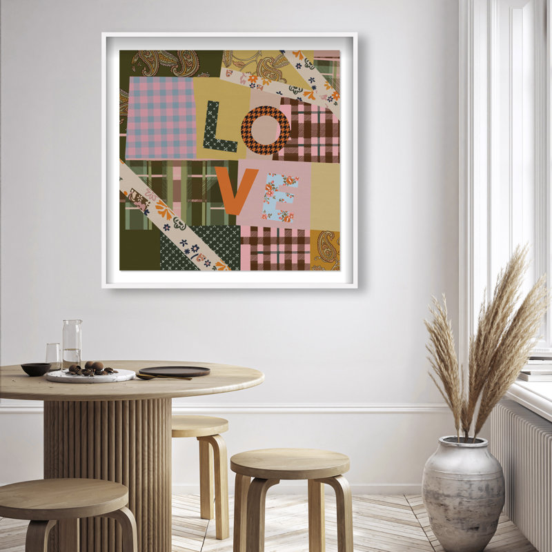 Retro Scarf II Print by Oliver Gal, 41.5"H x 41.5"W, White Shadowbox