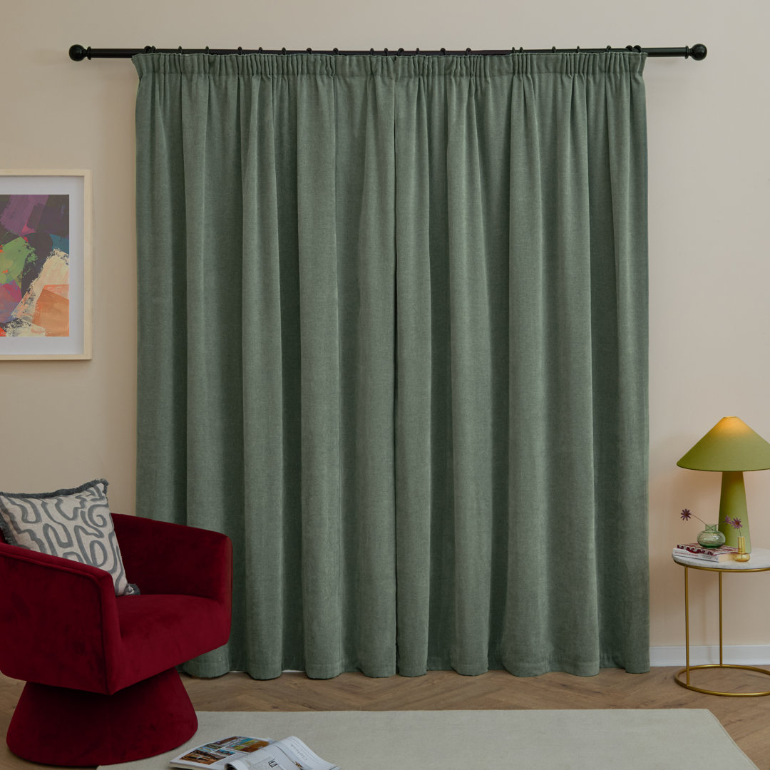 Soft Chenille Blackout Curtain Panel Pair