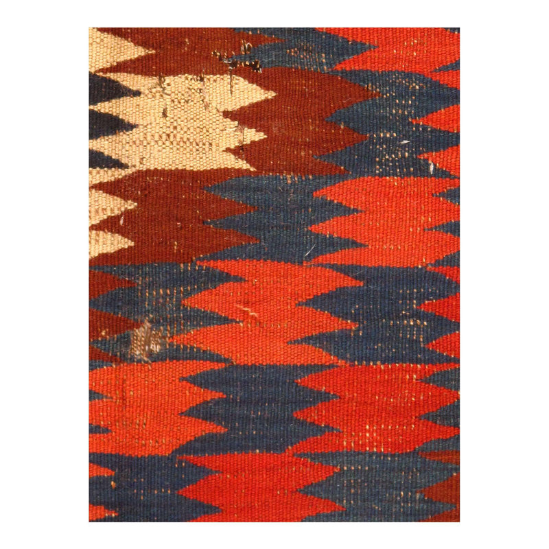 Tapis noir / rouge / ivoire en laine / coton fait à la main Xaivion Ikat 9 pi 2 po x 12 pi 2 po