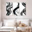 Impression sur toile Wispy Black Brush Strokes-93025577