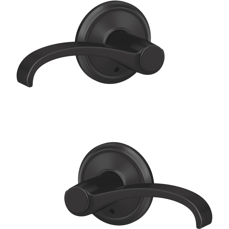 Custom Whitney Non-Turning Lever with Alden Trim, Matte Black