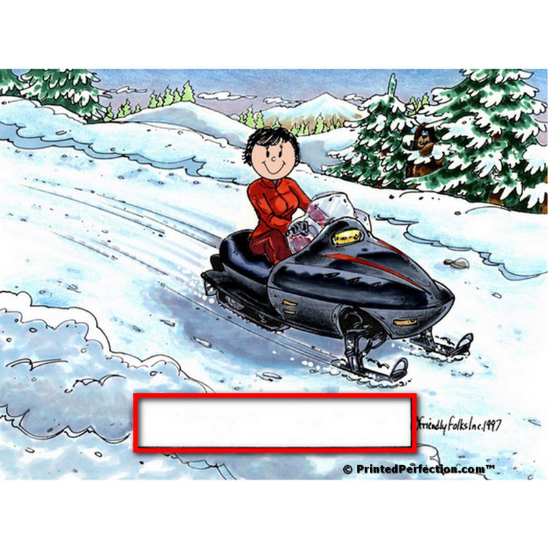 Ornement de Noël personnalisable pour motoneige, Oui