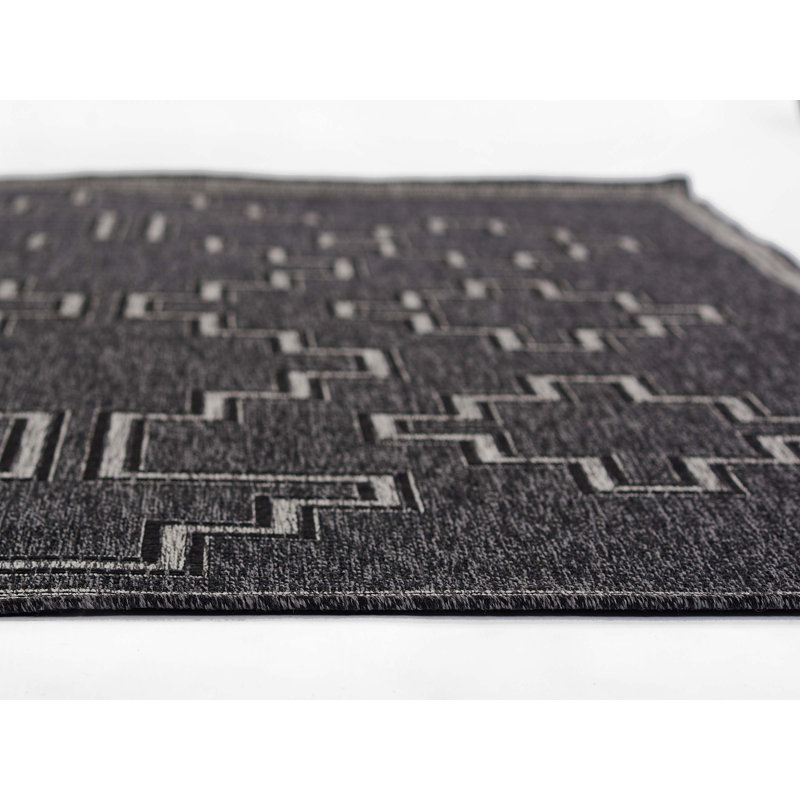 Tapis noir Marialba, Rectangle 5 pi 3 po x 7 pi