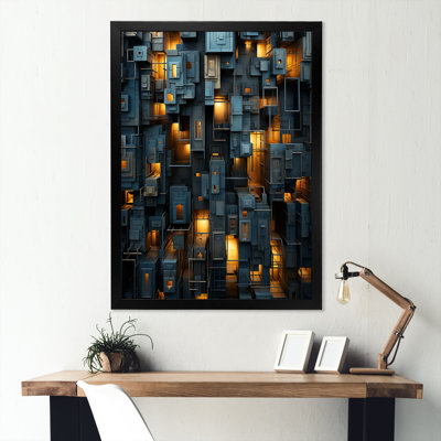 «Copper Canyons Skycrapers Cityscape», impression sur toile