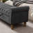 Wide Upholstered Flip-up Storage Bench With Flared Arms And Solid Wood Legs-1973753238
