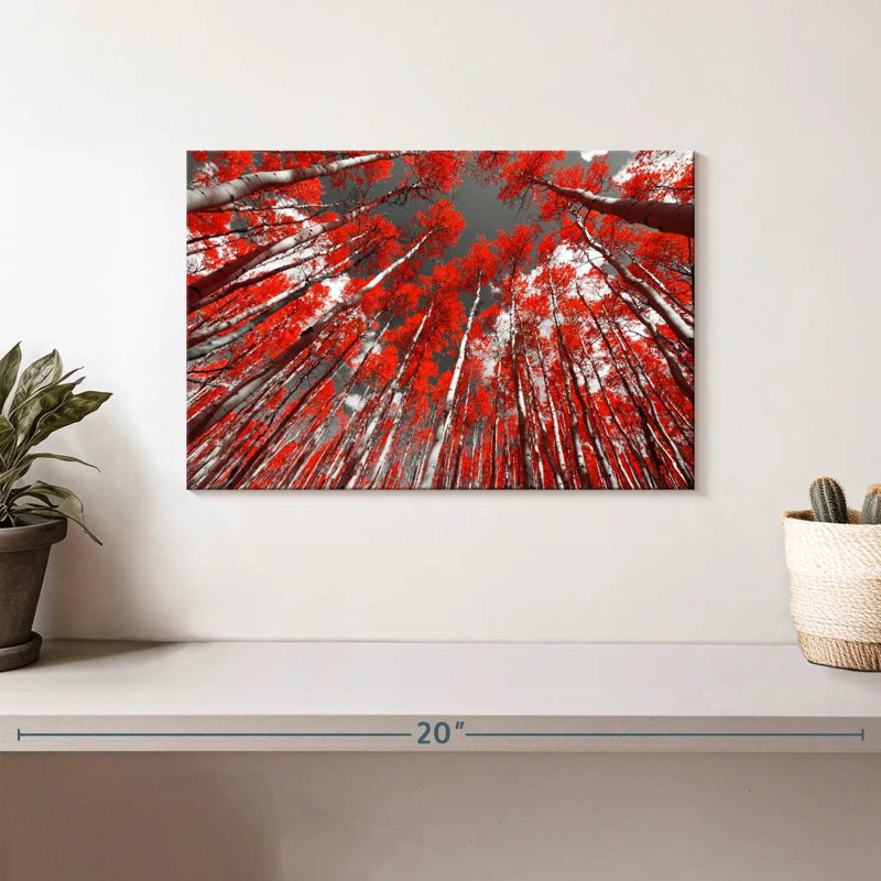 Harnek, arbres de la forêt rouge, H 8 po x l 12 po