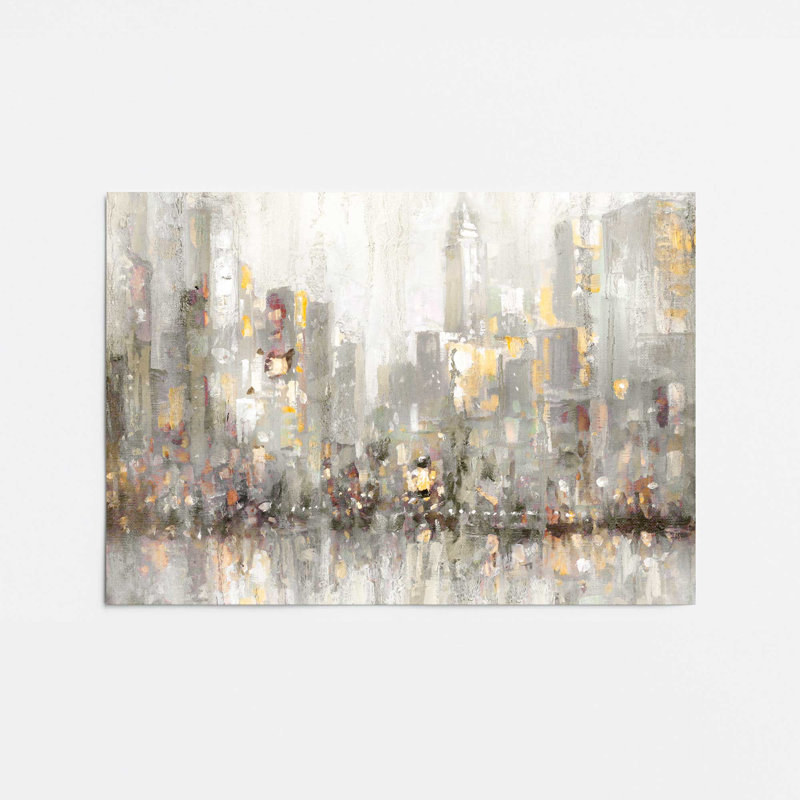 Impression de silhouettes de ville, Unframed, H 11 po x l 14 po x P 0,25 po