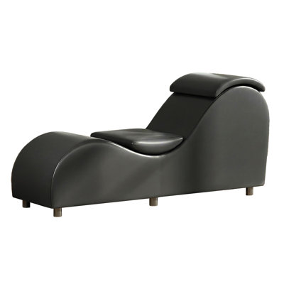 Wrought Studio™ Yoga Chaise Lounge, Stretching Exercising Relaxing, Yoga Chair With Adjustable Mats For Living Room, Yoga Chaise Lounge For Couples,Black