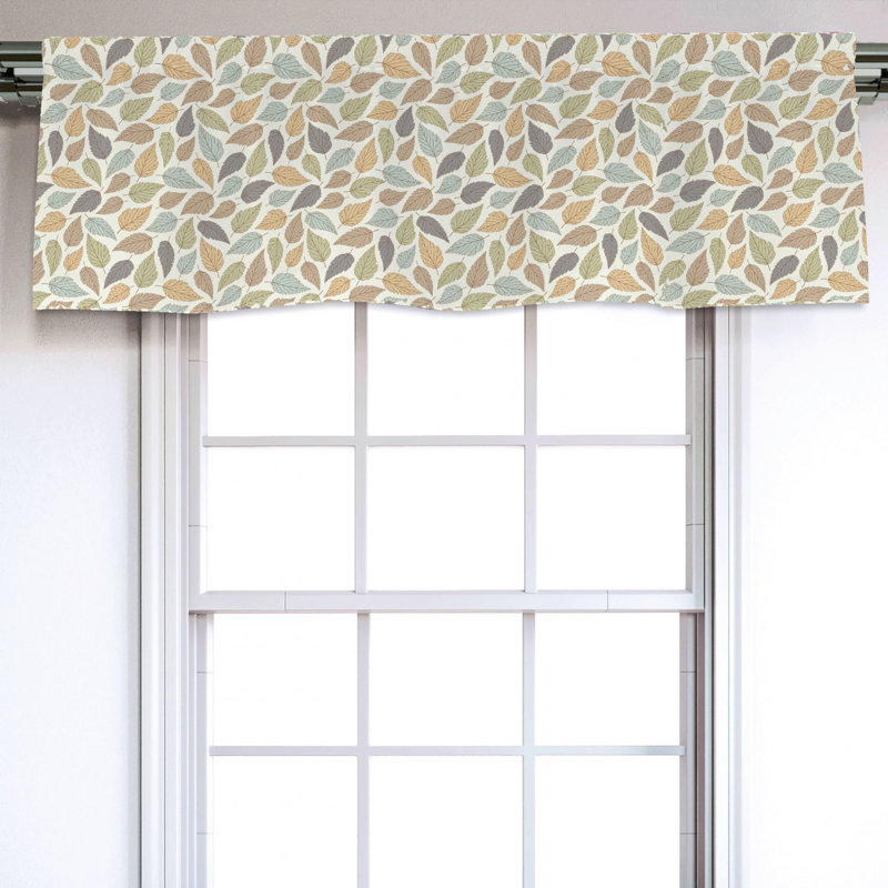 Sateen Floral Ruffled Window Valance