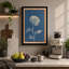 Daisy in Blueprint Botanical - Wrapped Canvas-1919678389-1919678398