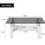 Table basse rectangulaire avec plateau de rangement en verre trempé et panneau de fibres à densité moyenne Fraiya-87412789-97769658