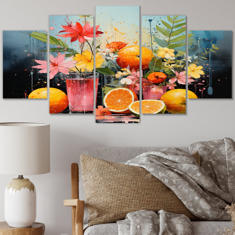 Jasonville - fruits, reproduction sur toile - 5 panneaux